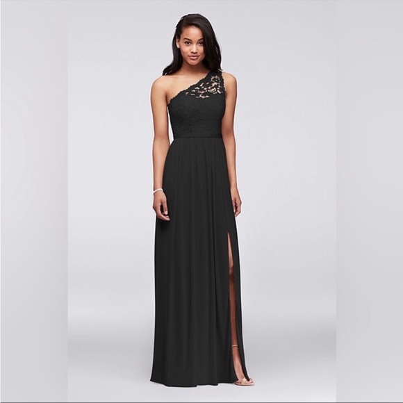 David's Bridal | Dresses | Black Davids Bridal Bridesmaids Dress | Poshmark